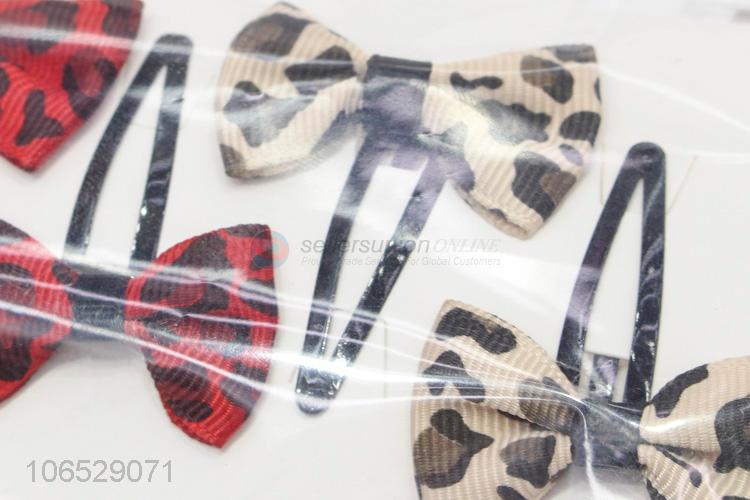 High Quality Colorful Bow Hair Clip Fashion Girls Hairpin Set