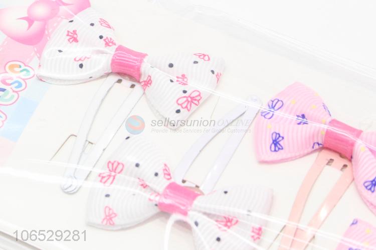 Hot Sale Popular Bow Multi Color Kids Girls Hairpins Set