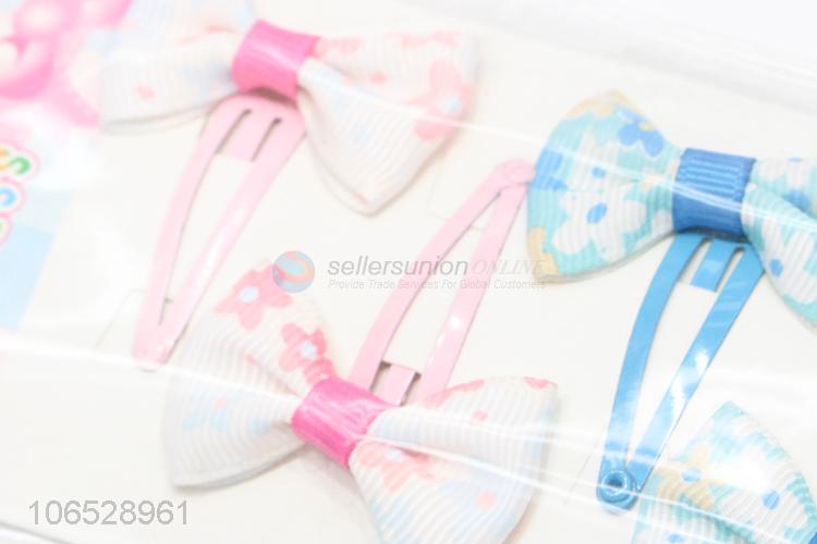 Top Selling Hair Clips Cute Bow Hairpins Set For Baby Kids