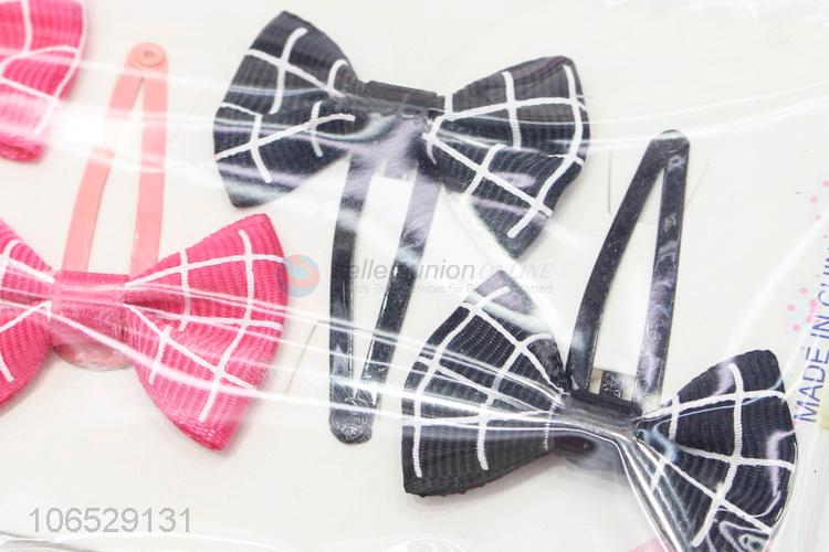 New Design Fashion Kids Hair Accessories Baby Girls Bow Hair Clip Set