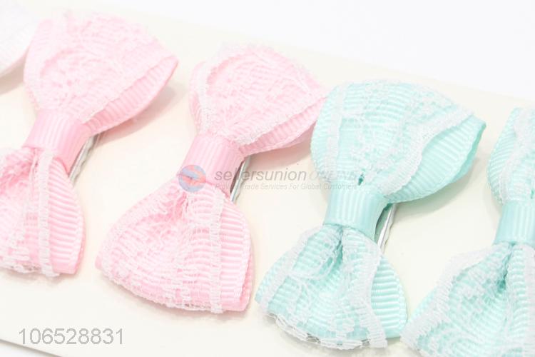 Good Quality Cute Bow Design Hair Clip Hairpin Set For Girls