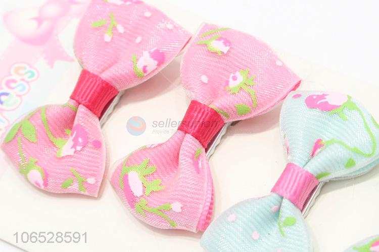 Custom Wholesale Colorful Bows Hair Clips Set For Girls