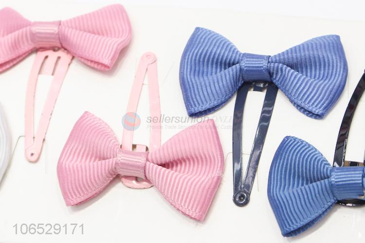 High Quality Plaid Bowknot Hair Clip Lovely Girls Hair Bows Hairpins Set