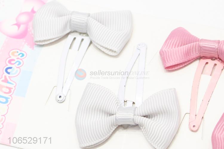 High Quality Plaid Bowknot Hair Clip Lovely Girls Hair Bows Hairpins Set