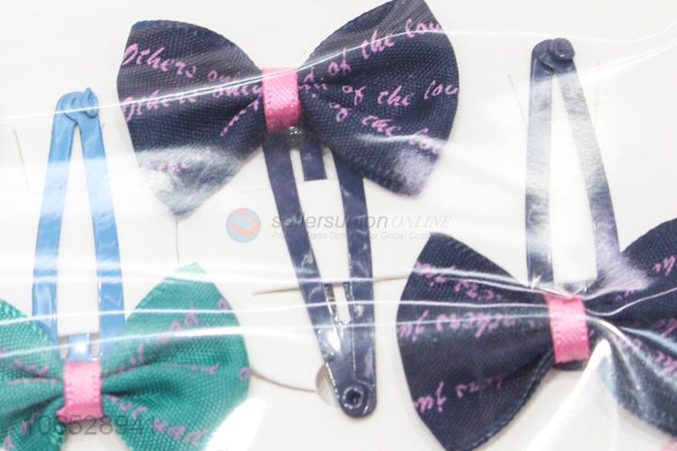 Fashion Children Hair Accessories Color Bow Hairpin Set