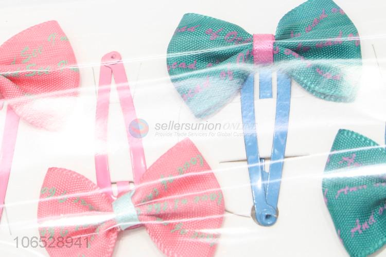 Fashion Children Hair Accessories Color Bow Hairpin Set