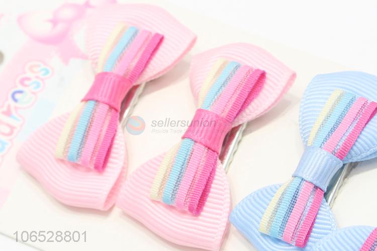 Wholesale Beautiful Girl'S Hair Clips Bow Knot Hairpin Set