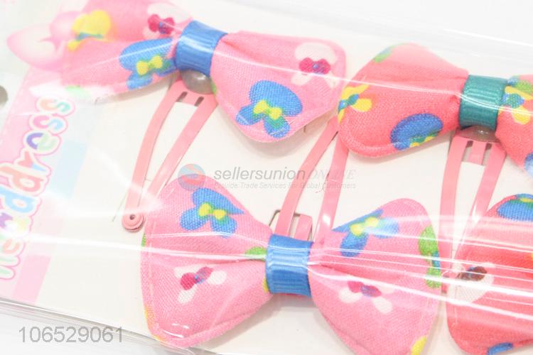 Best Selling Colorful Bow Hairpin Fashion Girls Hair Clip Set