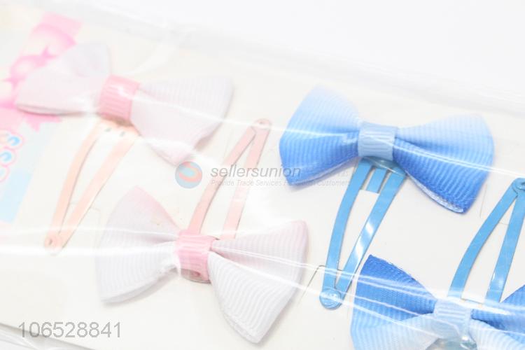 Factory Sell Colorful Bow Hairpin Cute Hair Clip Set