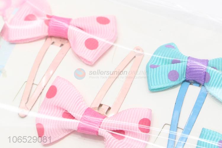 Fashion Handmade Cloth Colorful Bow Hair Clips Hairpins Set