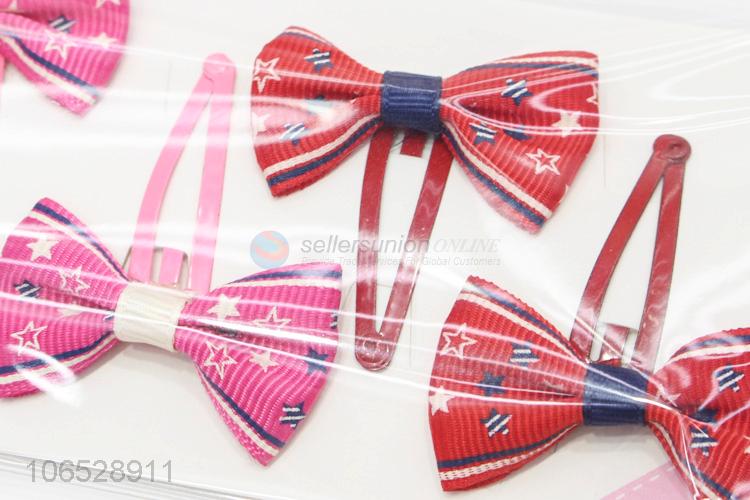 Factory Wholesale Hair Accessories Bow Hair Clip Set For Kids