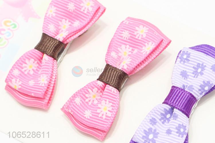 High Quality Cute Hair Accessories Hair Bow Clip Set For Girls