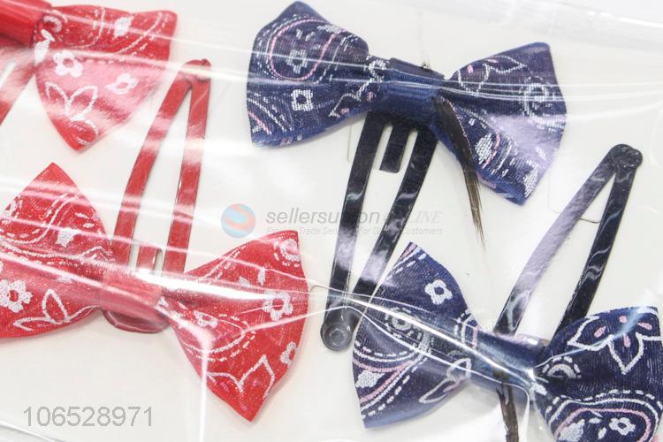 Unique Design Hair Accessories Kids Hairpin With Cute Bow Hairpin Set