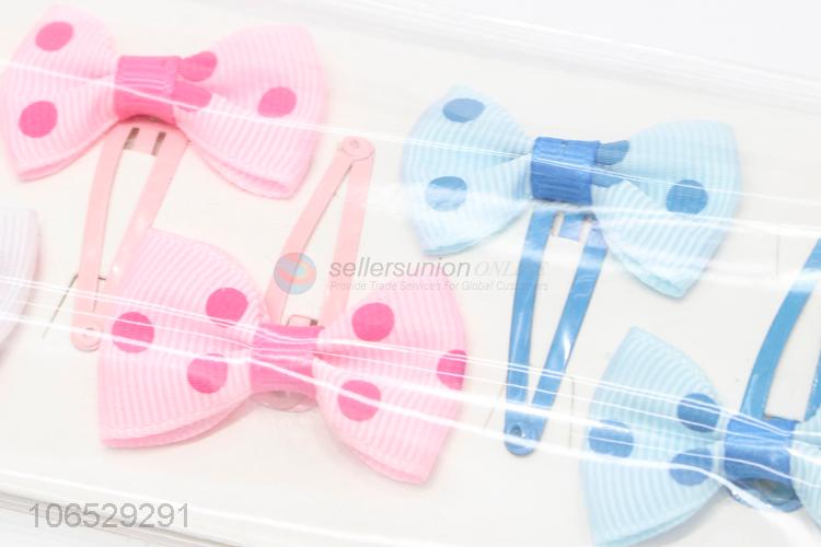 High Quality Hair Accessories Colorful Headwear Bow Hairpins Set For Baby Girl