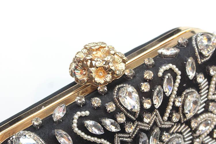 New Fashion Ladies Evening Party Rhinestone Embellished Handmade Evening Clutches