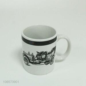 Recent style vintage carriage pattern ceramic water cups