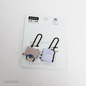 Customized cartoon soft silicone bookmark paper clips
