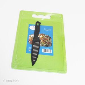 High quality plastic cutting board and kitchen knife set