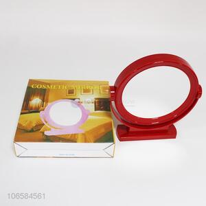 Promotional round plastic cosmetic mirror desk mirror