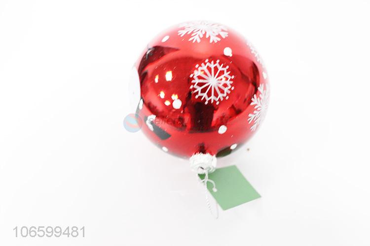 Wholesale custom snowman & snowflake hand paint Christmas glass ball