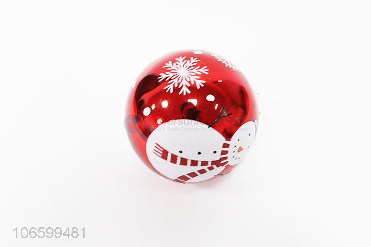 Wholesale custom snowman & snowflake hand paint Christmas glass ball