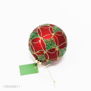 Best selling art design Christmas hanging ball glitter glass ball