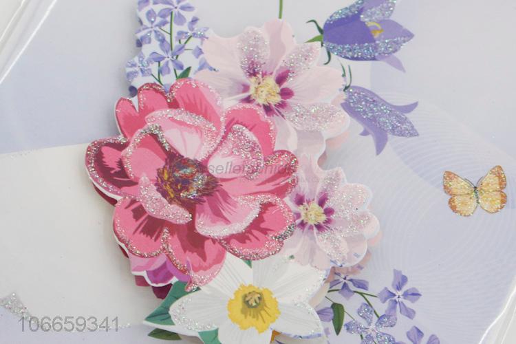 Good Quality Paper Greeting Card With Glitter Powder