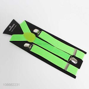 Wholesale fashion fluorescent green adjustable elastic suspender