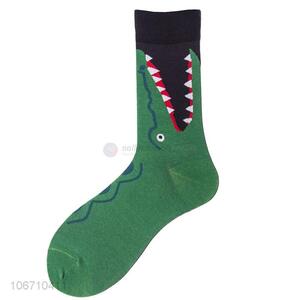 Good Quality Cute Cartoon Design Men Mid-Calf Length Sock Long Cotton Socks