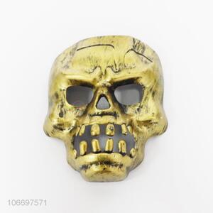 Hot Sale Plastic Gold Skull Head Halloween Party Full MasK