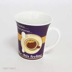 Competitive price custom logo printed ceramic coffee mugs/tea cups