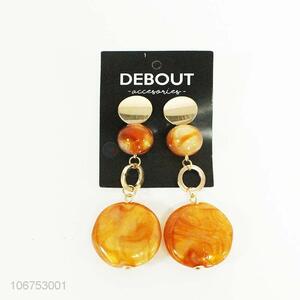 Delicate Design Fashion Resin Pendant Stud Earrings