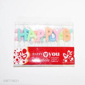 Cheap Price Happy birthday Letter Shaped Candle Set For Cake Topper