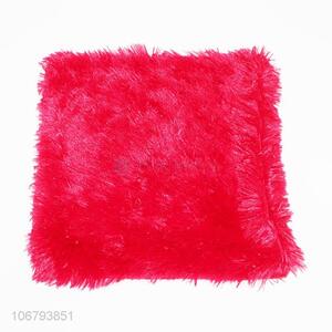 Low price square fluffy polyester bolster case