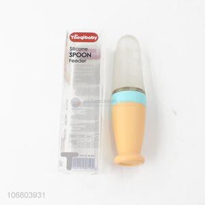 Excellent quality silicone spoon feeder baby rice paste bottle