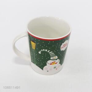 Hot sale Christmas snowman ceramic water cups