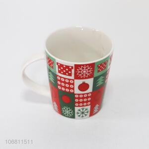 New products Christmas ceramic cups with handle