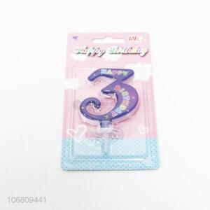 Bottom price birthday cake decorative number candle number 3 candle