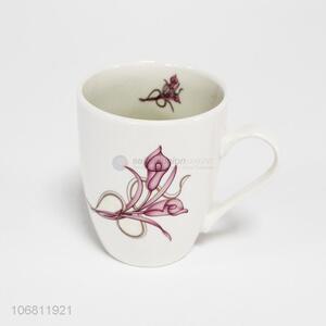 Good Quality Flowers Pattern Ceramic Cup Cheap Water Cup