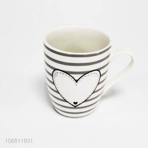 Hot sale fashion heart pattern design ceramic cup