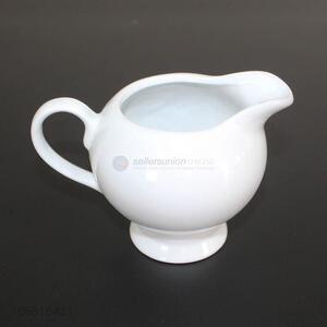 New design home use white ceramic milk jug