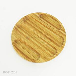 Creative Design Round Bamboo Dinner Plate