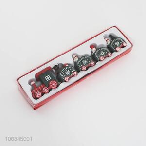 New Design Wooden Christmas Train Decorative Ornament