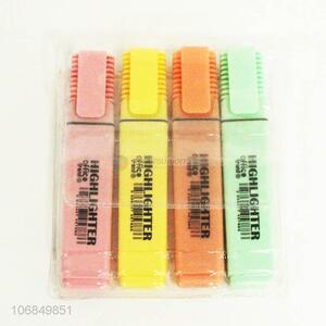 Premium quality 4 colors plastic highlighters for students