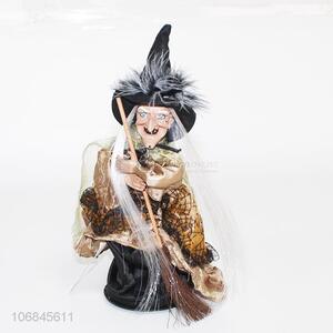 Suitable price 3d wall hanging decoration Halloween witch with light and music