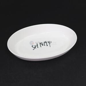 Factory wholesale white oval ceramic plate dinner plate