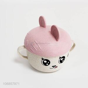 Cartoon Design Plastic Bowl With Spoon