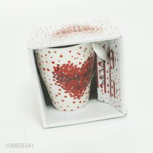 New Design Ceramic Mug Water Cup With Spoon