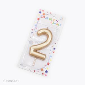 Promotional items birthday cake decoration golden number candle