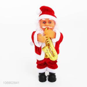Factory sell santa hold musical instrument Christmas decoration